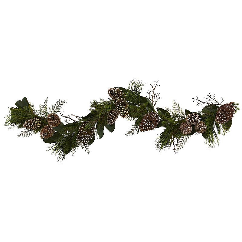 nearly natural 6-ft. Pinecone & Pine Artificial Garland, Green
