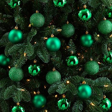 nearly natural Holiday Christmas 30 Count 2.5" Shatterproof Ornament Set with Re-Useable Storage Container