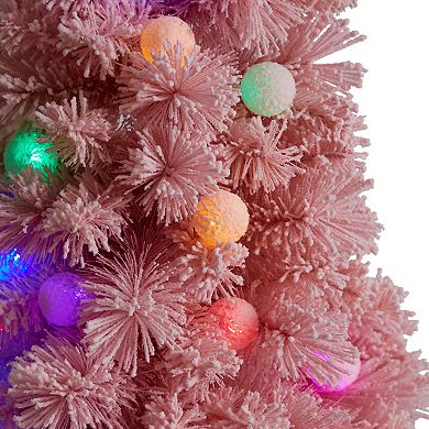 nearly natural Pink Faux Christmas Tree with Jumbo Lights