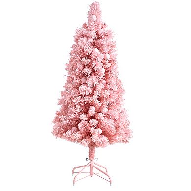 nearly natural Pink Faux Christmas Tree with Jumbo Lights