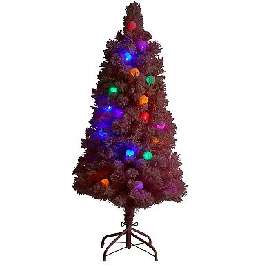 nearly natural Pink Faux Christmas Tree with Jumbo Lights