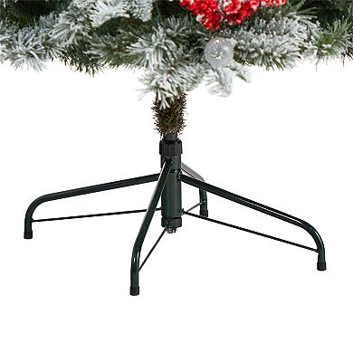 nearly natural 6-ft. Snow Tipped Norwegian Fir Pre-Lit Artificial Christmas Tree