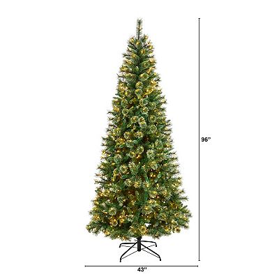 nearly natural 8-ft. Wisconsin Slim Snow Tip Pine Artificial