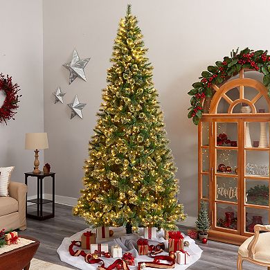 nearly natural 10-ft. Wisconsin Slim Snow Tip Pine Artificial Christmas Tree