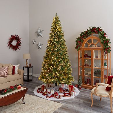 nearly natural 10-ft. Wisconsin Slim Snow Tip Pine Artificial Christmas Tree
