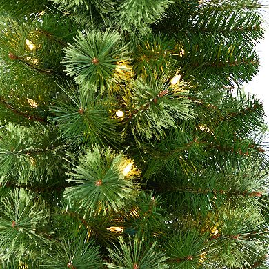 nearly natural Pre-lit 8-ft. Green Pencil Artificial Christmas Tree
