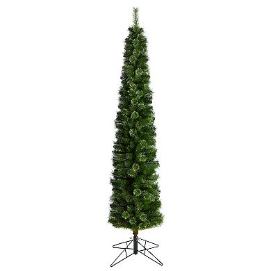 nearly natural Pre-lit 8-ft. Green Pencil Artificial Christmas Tree