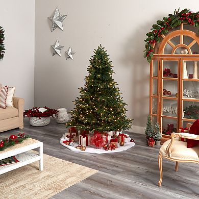 nearly natural 6-ft. South Carolina Spruce Artificial Christmas Tree with 400 White Warm Lights & 1908 Bendable Branches