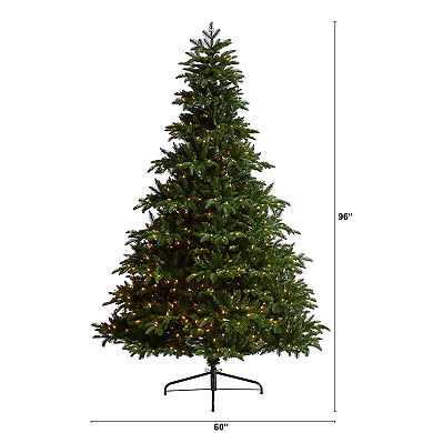 nearly natural 8-ft. South Carolina Spruce Artificial Christmas Tree with 700 White Warm Lights & 3412 Bendable Branches