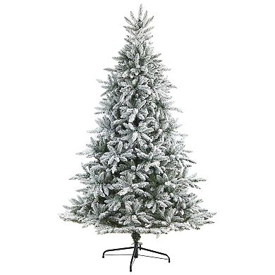 nearly natural 8-ft. Flocked West Virginia Spruce Artificial Christmas ...