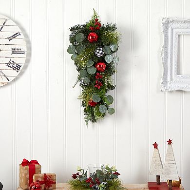 nearly natural 26" Holiday Christmas Greenery Ornament Artificial Swag