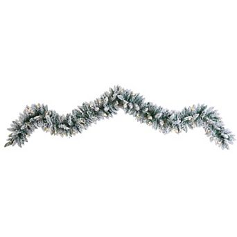 nearly natural 9-ft. Flocked Artificial Christmas Garland