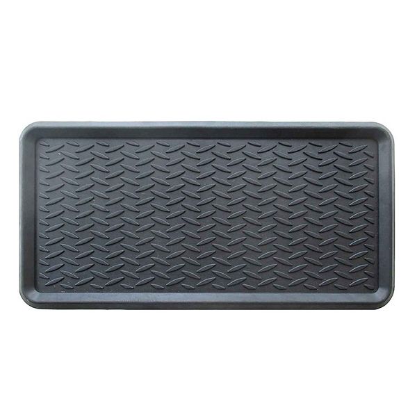 Ottomanson Waterproof NonSlip Indoor Outdoor Rubber 16'' x 32'' Boot Tray