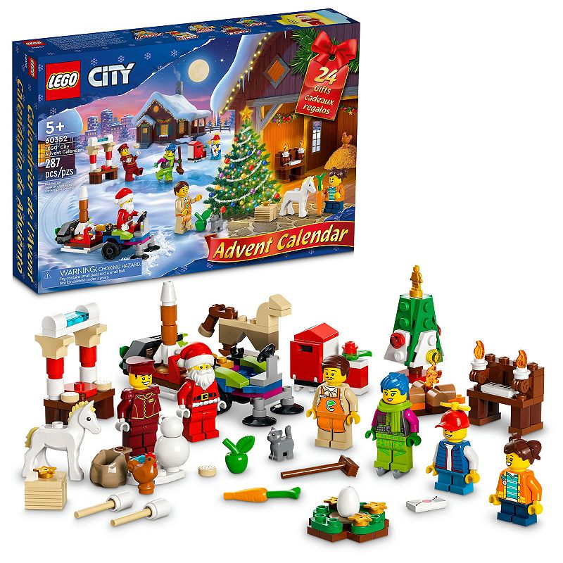 LEGO City Advent Calendar Building Kit 60352 (287 Pieces), Multicolor