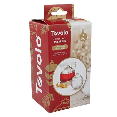 Tovolo Dots & Stripes Ornament Ice Mold Set