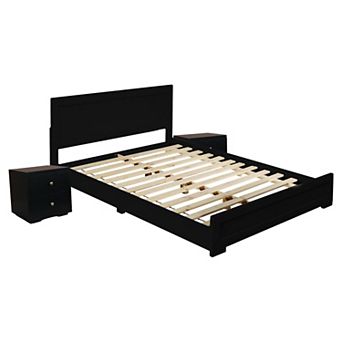 Camden Isle Trent Platform Bed & Two Nightstands 3 pc Set