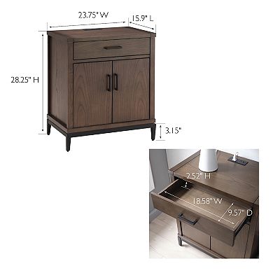 Leick Furniture Julien USB Nightstand Table