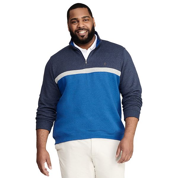 Men's Big & Tall IZOD Advantage Quarter-Zip Fleece Pullover Top