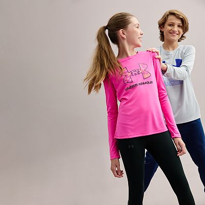 Girls 7 20 Under Armour Printed Logo Tech Tee