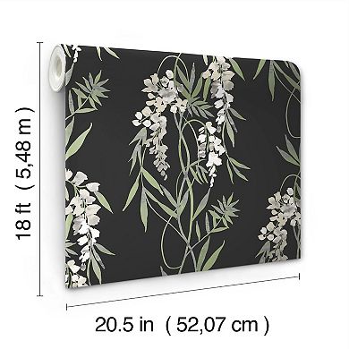 RoomMates Nouveaux Wisteria Peel & Stick Wallpaper