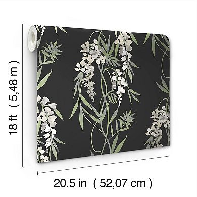 RoomMates Nouveaux Wisteria Peel & Stick Wallpaper