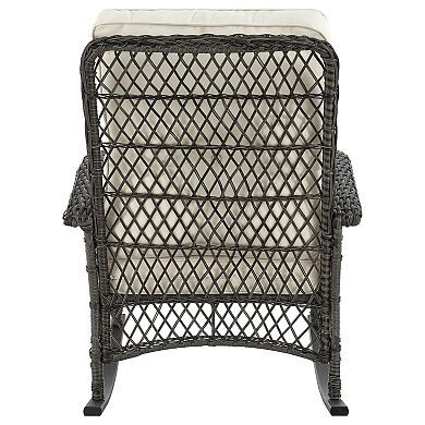 MANHATTAN COMFORT Furttuo Rocking Chair with Seat Cushions 