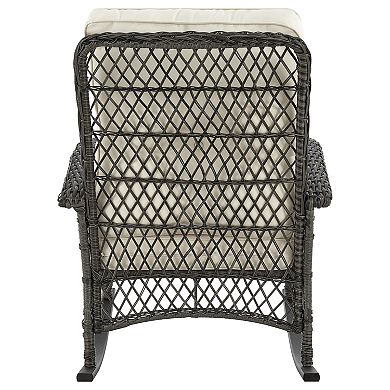 MANHATTAN COMFORT Furttuo Rocking Chair with Seat Cushions