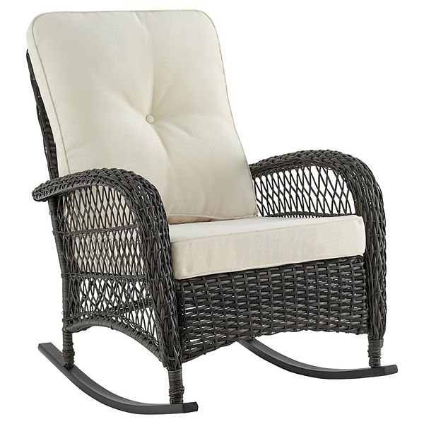 MANHATTAN COMFORT Furttuo Rocking Chair with Seat Cushions