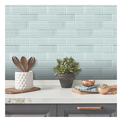 RoomMates Aqua Sea Faux Subway Tile Wall Decal