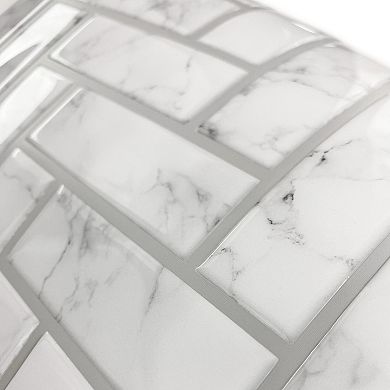 RoomMates Faux Marble Herringbone Tile Wall Decal