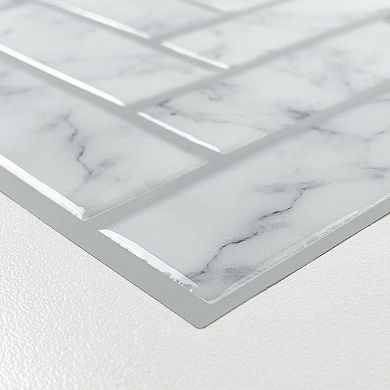 RoomMates Faux Marble Herringbone Tile Wall Decal
