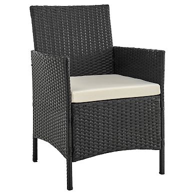 MANHATTAN COMFORT Imperia Rattan Patio Chair & End Table 3-piece Set