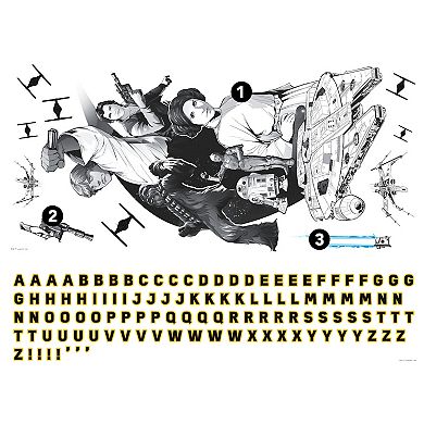 Star Wars Classic Alphabet Wall Decal 122-piece Set by RoomMates