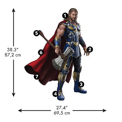 Marvel Thor Love and Thunder Wall Decal 28-piece Set RoomMates
