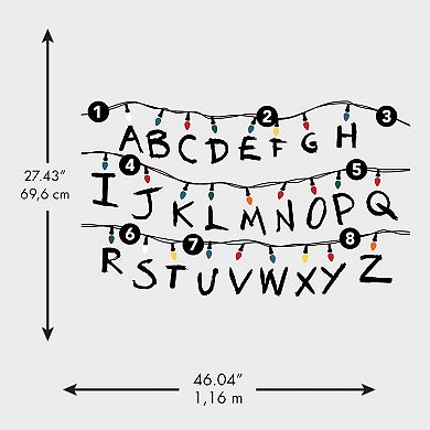 Netflix Stranger Things Lights Alphabet Wall Decal 61-piece Set by RoomMates