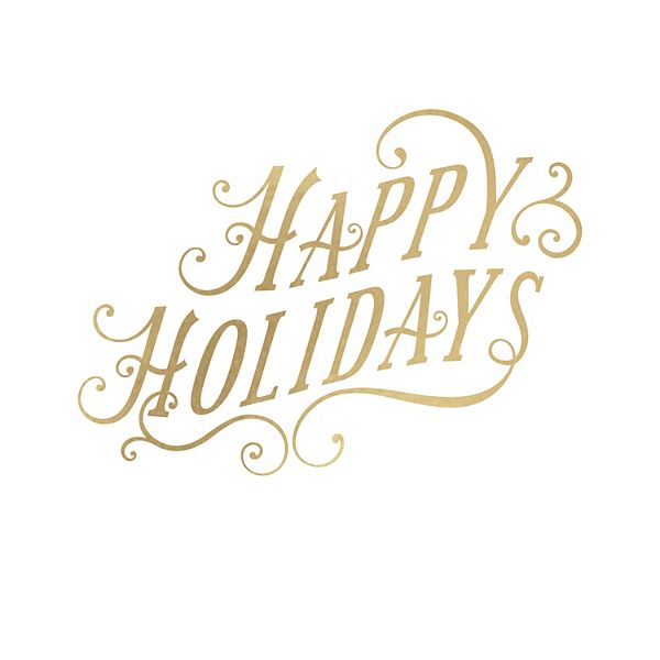 RoomMates Happy Holidays Metallic Christmas Wall Decal 25piece Set