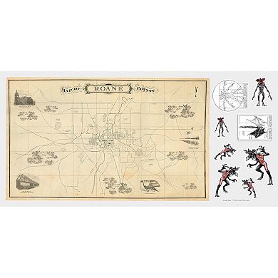 Netflix Stranger Things Hawkins Map Wall Decal 9-piece Set by RoomMates