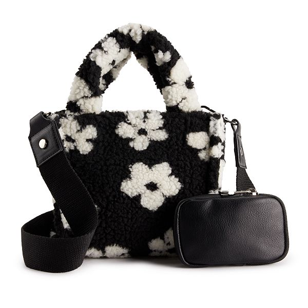 New Grey Black Juicy Purse + Mini Tote Bag MSRP $108 Mommy & Me Gift Set