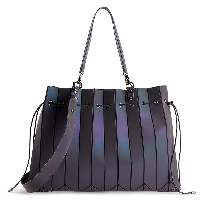 AmeriLeather Anton Luminous Geometric Shoulder Bag