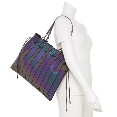 AmeriLeather Anton Luminous Geometric Shoulder Bag