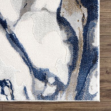 Abani Rugs Regal REG140A Abstract Grey Blue Area Rug