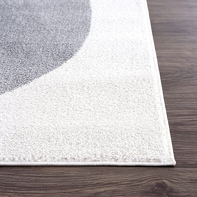 Abani Rugs DECO DEC130A Cream Minimalist Geometric Area Rug