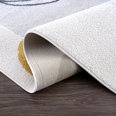 Abani Rugs DECO DEC130A Cream Minimalist Geometric Area Rug