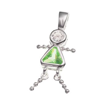 Argento Forte Sterling Silver Birthstone Babies Girl Charm