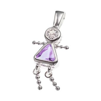 Argento Forte Sterling Silver Birthstone Babies Girl Charm