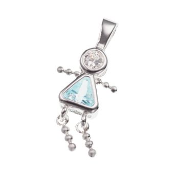 Argento Forte Sterling Silver Birthstone Babies Girl Charm