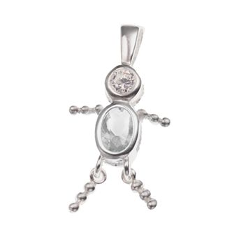 Argento Forte Sterling Silver Birthstone Babies Boy Charm