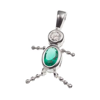 Argento Forte Sterling Silver Birthstone Babies Boy Charm