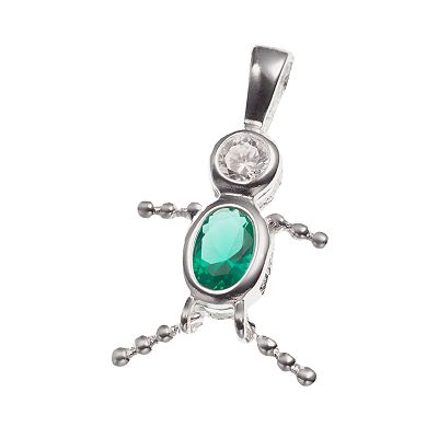 Argento Forte Sterling Silver Birthstone Babies Boy Charm