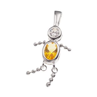 Argento Forte Sterling Silver Birthstone Babies Boy Charm